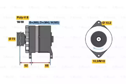 Генератор BOSCH 6 033 GB3 033