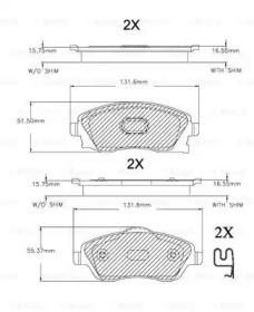 Комплект тормозных колодок BOSCH F 03A 150 019