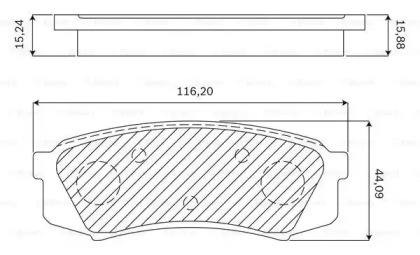 Комплект тормозных колодок BOSCH F 03B 050 004