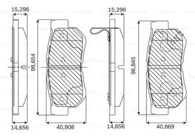 Комплект тормозных колодок BOSCH F 03B 050 040