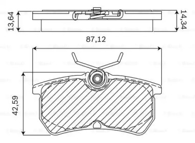 Комплект тормозных колодок BOSCH F 03B 050 071