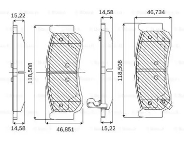 Комплект тормозных колодок BOSCH F 03B 050 185