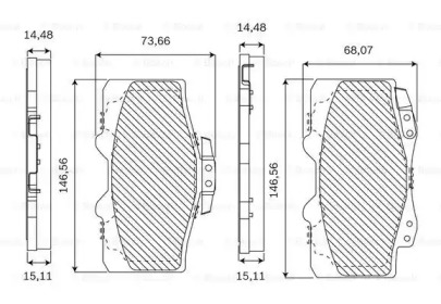 Комплект тормозных колодок BOSCH F 03B 050 239