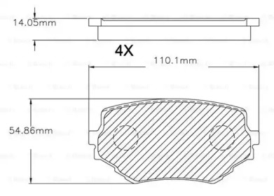 Комплект тормозных колодок BOSCH F 03B 150 043