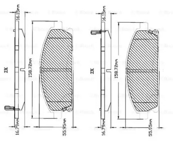 Комплект тормозных колодок BOSCH F 03B 150 044