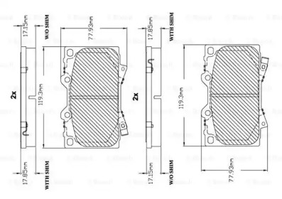 Комплект тормозных колодок BOSCH F 03B 150 055