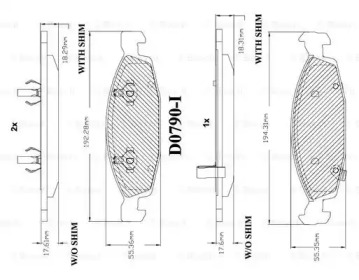 Комплект тормозных колодок BOSCH F 03B 150 063