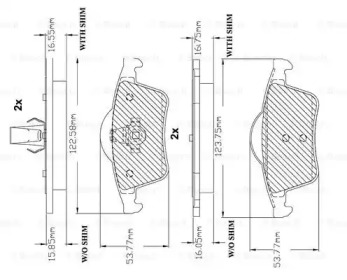 Комплект тормозных колодок BOSCH F 03B 150 066