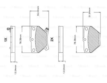 Комплект тормозных колодок BOSCH F 03B 150 074