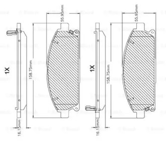 Комплект тормозных колодок BOSCH F 03B 150 082