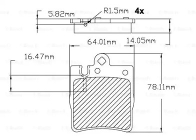 Комплект тормозных колодок BOSCH F 03B 150 088