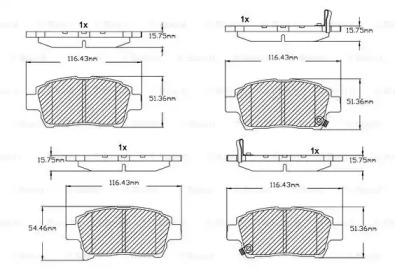 Комплект тормозных колодок BOSCH F 03B 150 126