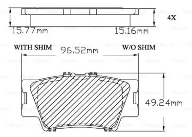 Комплект тормозных колодок BOSCH F 03B 150 173