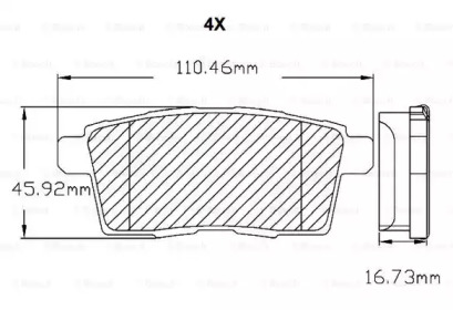 Комплект тормозных колодок BOSCH F 03B 150 176