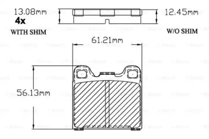 Комплект тормозных колодок BOSCH F 03B 150 204