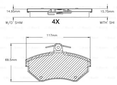 Комплект тормозных колодок BOSCH F 03B 150 270