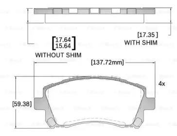 Комплект тормозных колодок BOSCH F 03B 150 273