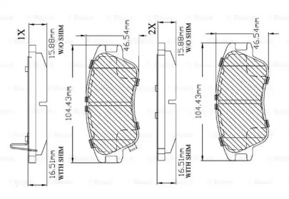 Комплект тормозных колодок BOSCH F 03B 150 371