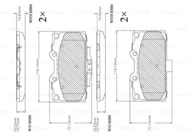 Комплект тормозных колодок BOSCH F 03B 150 384