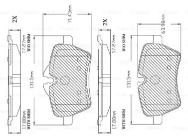 Комплект тормозных колодок BOSCH F 03B 150 390