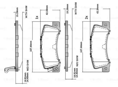 Комплект тормозных колодок BOSCH F 03B 150 407