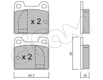 Комплект тормозных колодок CIFAM 822-008-0