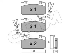 Комплект тормозных колодок CIFAM 822-040-1