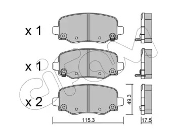 Комплект тормозных колодок CIFAM 822-1002-1