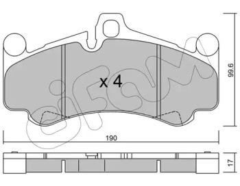 Комплект тормозных колодок CIFAM 822-1004-0
