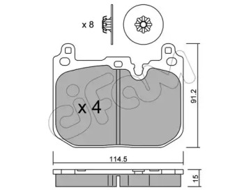 Комплект тормозных колодок CIFAM 822-1015-0