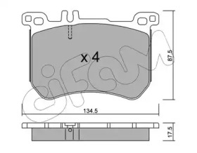 Комплект тормозных колодок CIFAM 822-1021-0