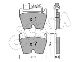 Комплект тормозных колодок CIFAM 822-1043-1