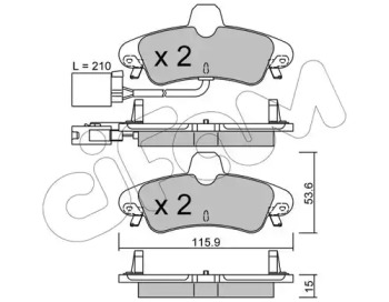 Комплект тормозных колодок CIFAM 822-143-2