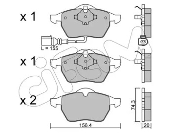 Комплект тормозных колодок CIFAM 822-181-4