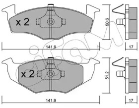 Комплект тормозных колодок CIFAM 822-206-0