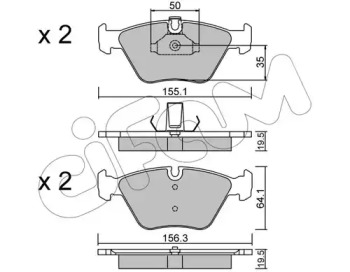 Комплект тормозных колодок CIFAM 822-207-0