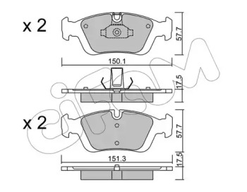 Комплект тормозных колодок CIFAM 822-312-0