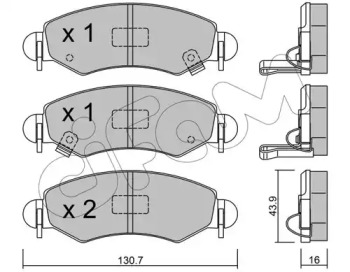 Комплект тормозных колодок CIFAM 822-339-1