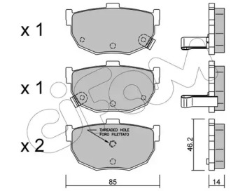Комплект тормозных колодок CIFAM 822-362-1
