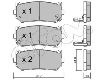 Комплект тормозных колодок CIFAM 822-372-0