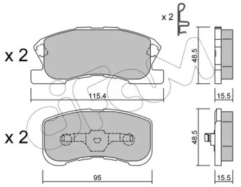 Комплект тормозных колодок CIFAM 822-381-0