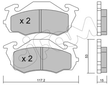 Комплект тормозных колодок CIFAM 822-412-0