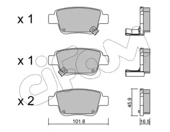 Комплект тормозных колодок CIFAM 822-451-0