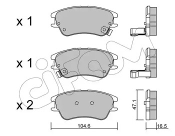 Комплект тормозных колодок CIFAM 822-502-0