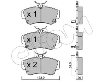 Комплект тормозных колодок CIFAM 822-521-0