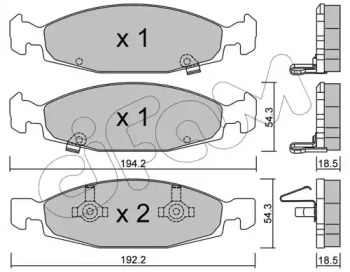 Комплект тормозных колодок CIFAM 822-525-0