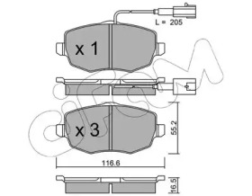 Комплект тормозных колодок CIFAM 822-528-1