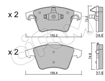 Комплект тормозных колодок CIFAM 822-552-4