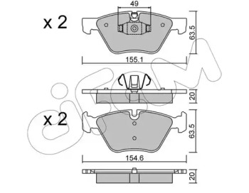 Комплект тормозных колодок CIFAM 822-557-5