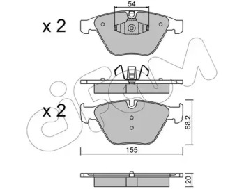 Комплект тормозных колодок CIFAM 822-558-6